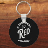 Go Red - アメリカ合衆国の心臓病啓発月間 キーホルダー (正面)