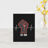 Go Red ハートの病気啓発月間 カード (黄色い花)