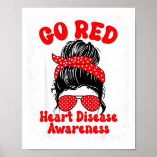 Go Red ハートディisease Awareness 2月の赤いウェア ポスター