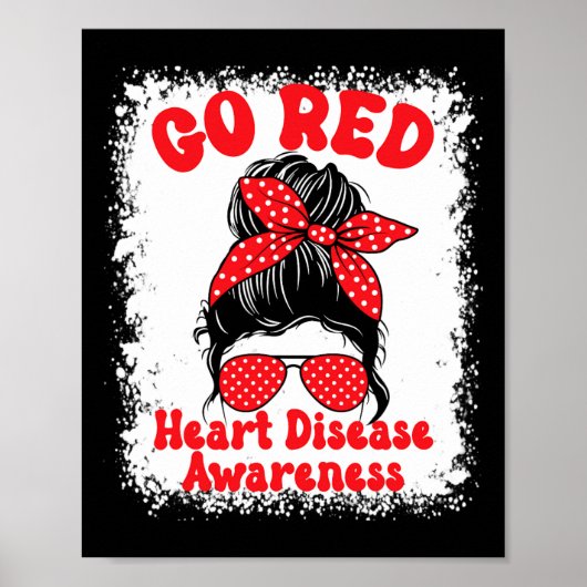 Go Red ハート 疾患啓発 2月に赤を着よう ポスター (正面)