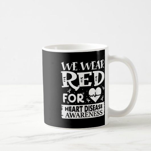 Go Red – 米国の認識度Feのハート健康月 コーヒーマグカップ (右)