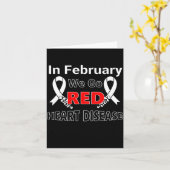 Go Red - American Heart Health Month Awareness In  カード (黄色い花)