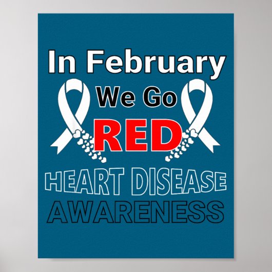 Go Red - American Heart Health Month Awareness In  ポスター (正面)