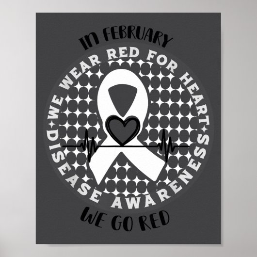 Go Red - American Heart Health Month Awareness In  ポスター (正面)