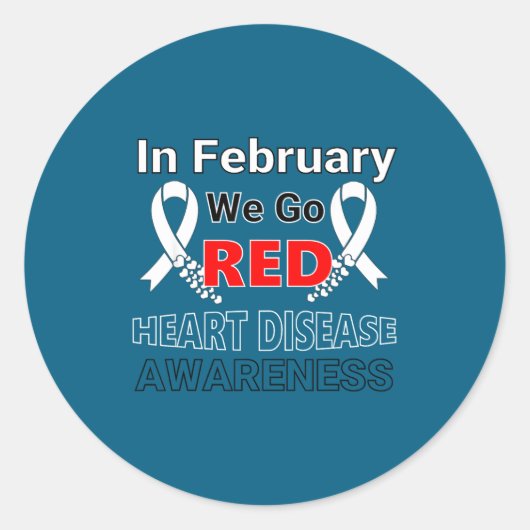 Go Red - American Heart Health Month Awareness In  ラウンドシール (正面)