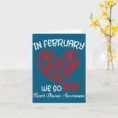 Go Red - American Heart Month Awareness In Februar カード (黄色い花)