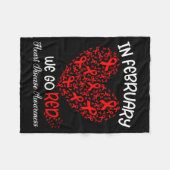 Go Red - American Heart Month Awareness In Februar フリースブランケット (正面(横))