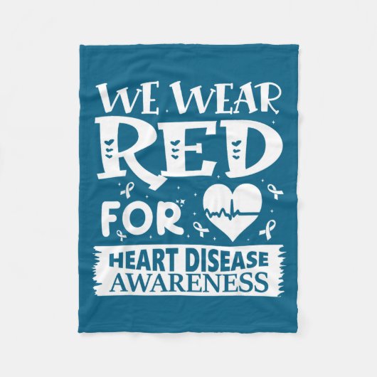 Go Red – Awareness For Us Heart Health Month In Fe フリースブランケット (正面)