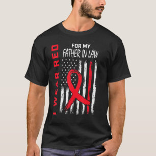Go Red Father In Lawハート病認識度アメリ Tシャツ