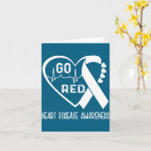 Go Red - February American Heart Health Month Awar カード (黄色い花)