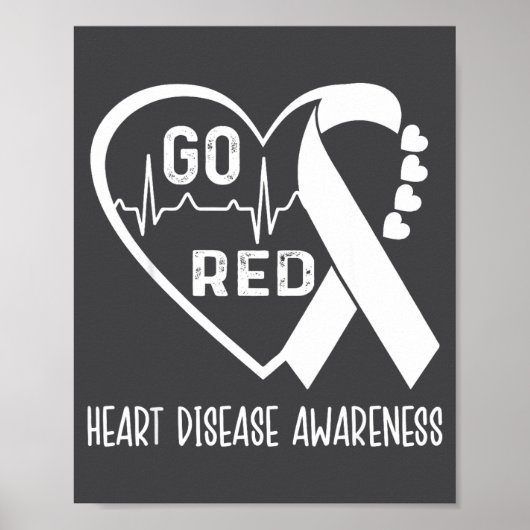 Go Red - February American Heart Health Month Awar ポスター (正面)