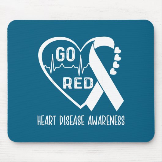 Go Red - February American Heart Health Month Awar マウスパッド (正面)