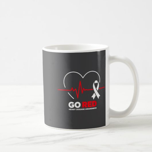 Go Red For Women American Chd Heart Disease Month コーヒーマグカップ (右)