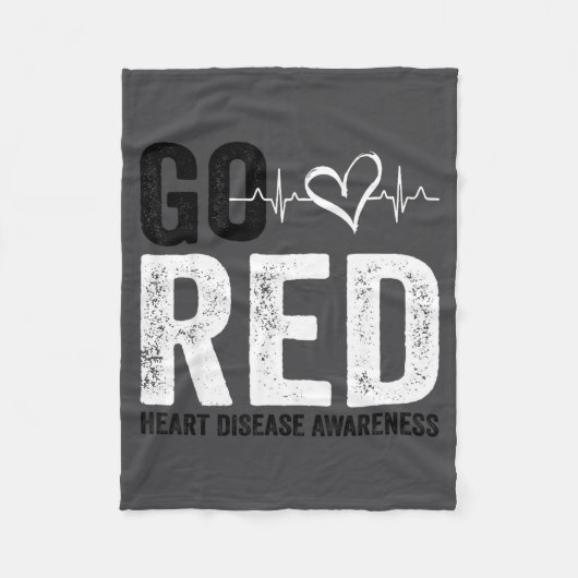 Go Red For Women American Heart Disease Month Awar フリースブランケット (正面)