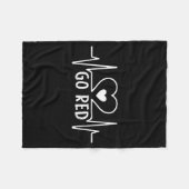 Go Red For Women American Heart Disease Month Awar フリースブランケット (正面(横))