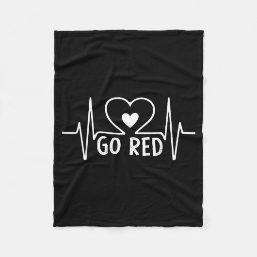 Go Red For Women American Heart Disease Month Awar フリースブランケット (正面)