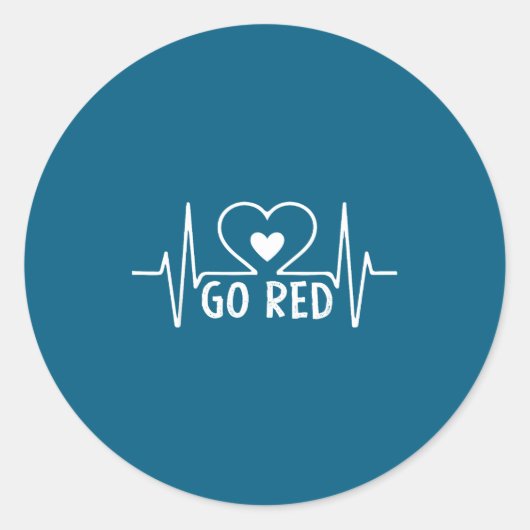Go Red For Women American Heart Disease Month Awar ラウンドシール (正面)