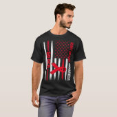 Go Red Heart Disease American Flag Heart Disease A Tシャツ (正面フル)