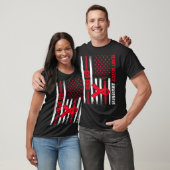 Go Red Heart Disease American Flag Heart Disease A Tシャツ (ユニセックス)