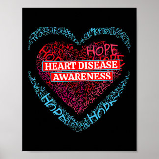 Go Red Heart Disease Awareness For Men Women ポスター