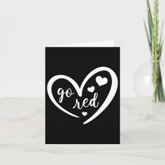 Go Red Heart Disease Awareness Gifts For Women Men カード