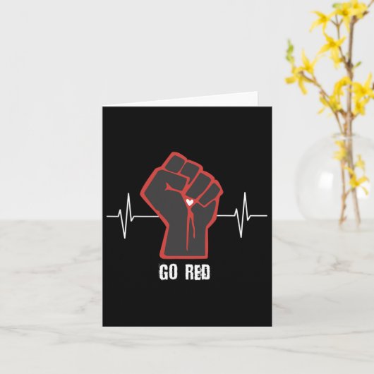 Go Red Heart Disease Awareness Month  カード (黄色い花)