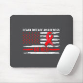 Go Red Heart Disease Suprt Flag - Heart Disease Aw マウスパッド (マウス)