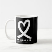 Go Red In February Heart Disease Awareness Health  コーヒーマグカップ (左)