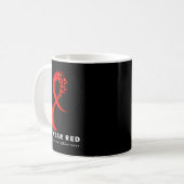 Go Red In February Heart Disease Awareness Health  コーヒーマグカップ (正面左)