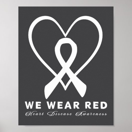 Go Red In February Heart Disease Awareness Health  ポスター (正面)