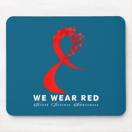Go Red In February Heart Disease Awareness Health  マウスパッド (正面)