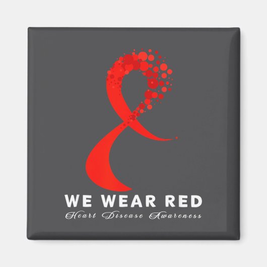 Go Red In February Heart Disease Awareness Health  マグネット (正面)