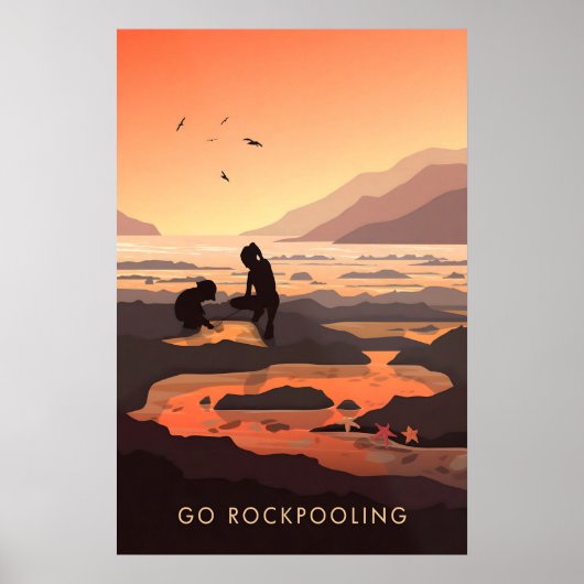 Go Rockpooling Seaside Travel Poster ポスター (正面)