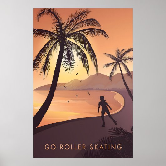 Go Roller Skating Travel Poster ポスター (正面)