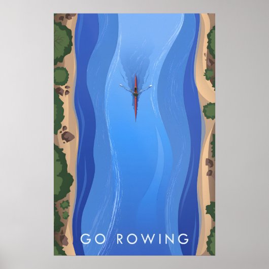 Go Rowing Travel Poster ポスター (正面)
