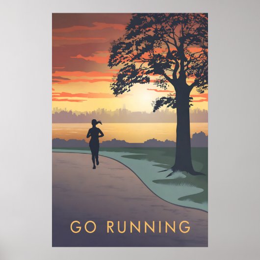 Go Running Travel Poster ポスター (正面)
