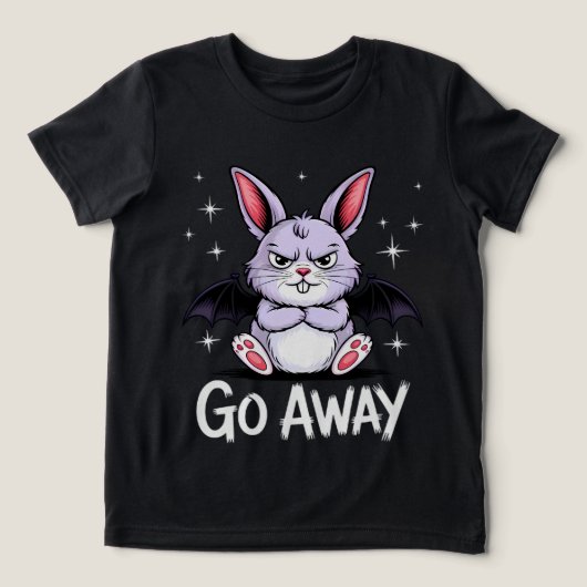 Go Sassy遠くに Gothic Bunny Creepy Cute トライブレンドＴシャツ (デザイン正面)