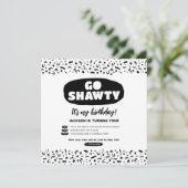 Go Shawtyそれはあなたの誕生日、ヒップホップラップのパーティー 招待状 (スタンド正面)