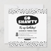 Go Shawtyそれはあなたの誕生日、ヒップホップラップのパーティー 招待状 (正面)