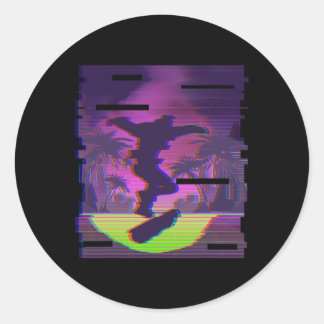 Go Skateboarding And Do Cool Tricks  ラウンドシール