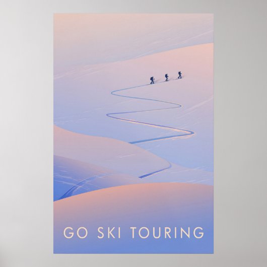 Go Ski Touring Travel Poster ポスター (正面)