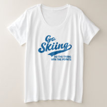 Go Skiing – シンプルな冬のスポーツのタイポグラフィーデザイン