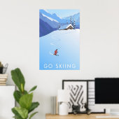 Go Skiing Travel Poster ポスター (ホームオフィス)
