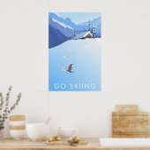 Go Skiing Travel Poster ポスター (キッチン)