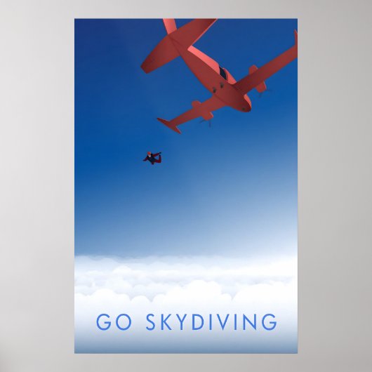 Go Skydiving Travel Poster ポスター (正面)