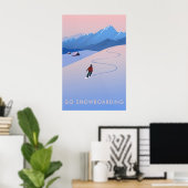 Go Snowboarding Travel Poster ポスター (ホームオフィス)