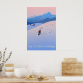 Go Snowboarding Travel Poster ポスター (キッチン)
