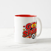 GO SPAIN サッカー ファン マグカップ | 愛国 スペイン フット (正面右)