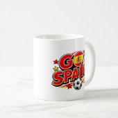 GO SPAIN サッカー ファン マグカップ | 愛国 スペイン フット (正面右)