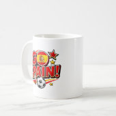 GO SPAIN サッカー ファン マグカップ | 愛国 スペイン フット (正面左)